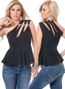 SEXY TOP 36 38 CLUBWEAR OBERTEIL SCHULTERFREI Ausschnitt DISCO ABEND DESSOUS - Bild 1 von 3