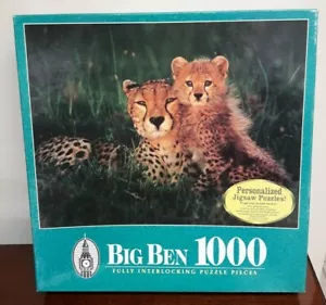 Big Ben 1000 Piece Puzzle - Cheetah & Cub in Grass Field - New & Sealed - Picture 1 of 5