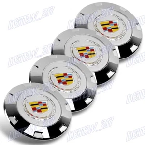 Chrome 7 Inches Center Caps For Seville Eldorado Deville Wheels Set of 4 - Picture 1 of 12