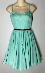 Arden B Mint Green Sleeveless Full Flare Skirt Seamed Cocktail Dress NWT Sz.M - Picture 1 of 4