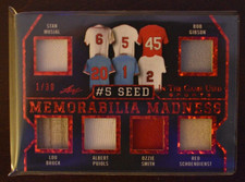 2022 Leaf In the Game Memorabilia Madness 12 relic Gibson Musial Pujols #d 1/30