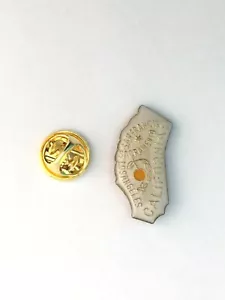 California State Map Lapel Pin - Vintage 80s Hat Pin -Made in Taiwan - Picture 1 of 1