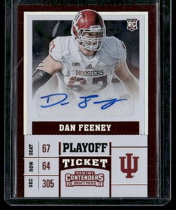 2017 Panini Contenders Draft Dan Feeney Playoff Ticket Rookie Auto Indiana /15