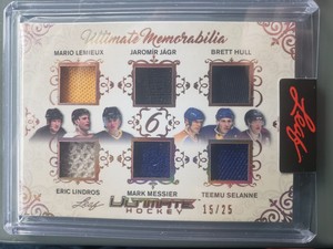 2023 Leaf Ultimate Jaromir Jagr/Lemieux/Lindros/Hull/Messier/Selanne Jersey /25