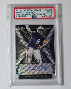 2019 Leaf Metal Draft Black Wave Jarrett Stidham Auto 2/7 PSA 9 - Picture 1 of 2