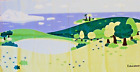 120x59cm Heavy Cotton Canvas Small World Play Mat Hills Forest Lake Sea Iceberg