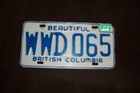 British Columbia Nummernschild - zuletzt 1977 am Auto - license plate