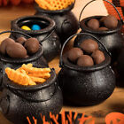 6pcs Mini Halloween Candy Bucket Pot Witch Cauldron Holder Party Decor
