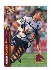 ✺Signed✺ 2007 Select Champions JUSTIN HODGES (Broncos) NRL Card