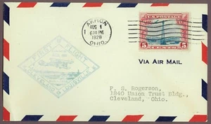 SAVOYSTAMPS - USA-COVER-FIRST FLIGHT AKRON,OH AUG 1-1928 #C11 - Picture 1 of 2