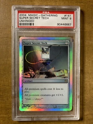 MTG✨SUPER SECRET TECH FOIL ✨Unhinged PSA 9 MINT RARE Artifact 2004 Low POP ! - Image 1 of 2