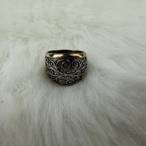 Premier Designs Scrolled Gold/Silver Tone Ring Size 7.75 - Picture 1 of 3