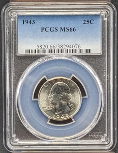 1943 Washington Quarter PCGS MS 66 - Bild 1 von 4