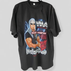 VTG 2000s Scott Steiner Big Poppa Pump T Shirt L World Wrestling All-Stars WWA - Picture 1 of 23