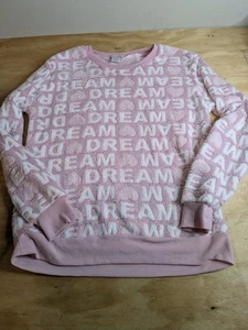 Suéter para mujer Em & Alfie talla mediana rosa suave polar manga larga suéter sueño - Imagen 1 de 8