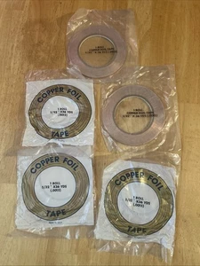 5 Rollen 5/32 Zoll x 36 Kupferfolie Klebeband für Buntglasfolie - NEU - Bild 1 von 2