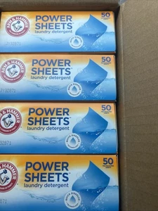 Lotto 4 Braccio e Martello Power 50 Fogli Pk Detersivo Lavanderia 100 Carichi Biancheria Fresca - Foto 1 di 13