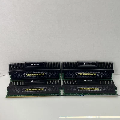 Corsair Vengeance 8GB Kit (2x4GB) DDR3 1600 MHz RAM CMZ8GX3M2A1600C9 LOT 4 - Image 1 of 3