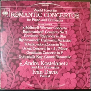 Kostelanetz, Ivan Davis - Romantic Concertos For Piano/Orchestra - LP record NM - Picture 1 of 3