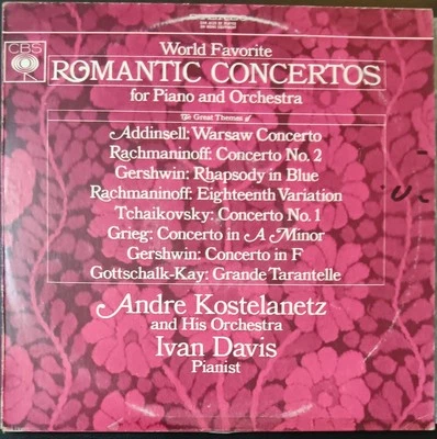 Kostelanetz,  Ivan Davis - Romantic Concertos For Piano/Orchestra - LP record NM - Image 1 of 3