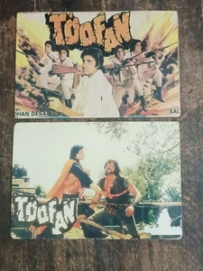 INDIA RARE PICTURE POSTCARD AMITABH BACHCHAN TOOFAN MOVIE SET OF 4 - Picture 1 of 4