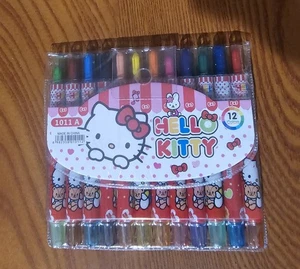 Nuevos crayones retorcidos HELLO KITTY 12 COLORES SANRIO - Imagen 1 de 3
