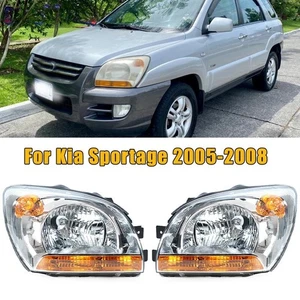  For Kia Sportage 2005-2008 1Pair Headlight running light driving lamp Assembly - Picture 1 of 14