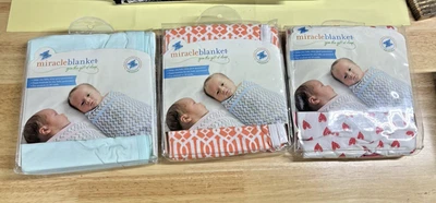 Miracle одеяло пеленки надежном для новорожденного младенца ребенка до 14 недель - коралловые сердца - Изображение 1 из 4