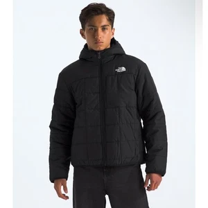 The North Face Boy's Full Zip Hooded Reversible Jacket Black Size L/12 NWOT - Picture 1 of 12