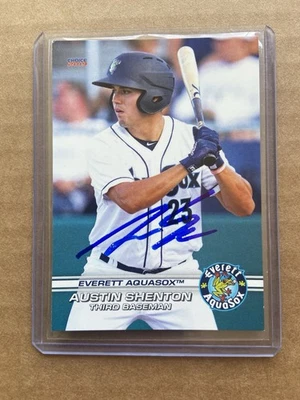 Austin Shenton Everett Aquasox 2019 Autographed Card Seattle Mariners Signed - Image 1 of 2