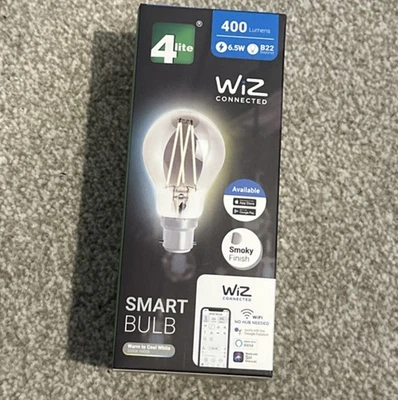 4Lite Wiz Connected Smart A60 B22 Tuneable White Filament Bulb Bayonet - Image 1 of 4
