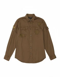 GUESS Mens Shirt Medium Brown Cotton DY75 - Picture 1 of 5