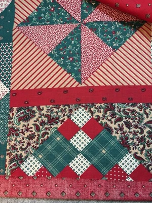 Christmas Border print cotton fabric Joan Kessler patchwork by the yard - Image 1 of 4