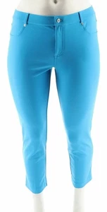 Isaac Mizrahi Live Petite Ponte Knit Ankle Pants Rio Blue 16 - Bild 1 von 5