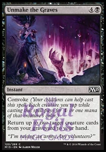 Unmake the Graves 4x FOIL MTG M15 Core Set Common MINT black - Picture 1 of 1