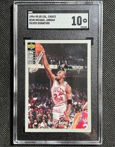 1994-95 UD Collectors Choice #240 Michael Jordan Silver Signature SGC 10 GM MINT - Bild 1 von 2