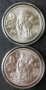 Zwei 2016 1oz Silber Prospector Medaillen in Kapseln - Bild 1 von 3