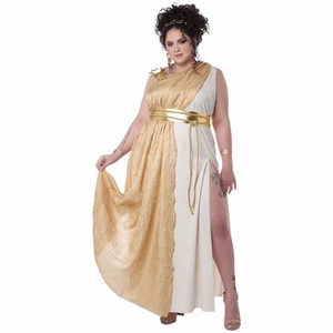Golden Goddess Greek Roman Cleopatra Ancient Toga Adult Womens Costume Plus - Picture 1 of 1