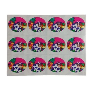 Vintage Lisa Frank Sticker Sheet S112 -Cows -Hearts -HTF Rare 80s Unused - Picture 1 of 11