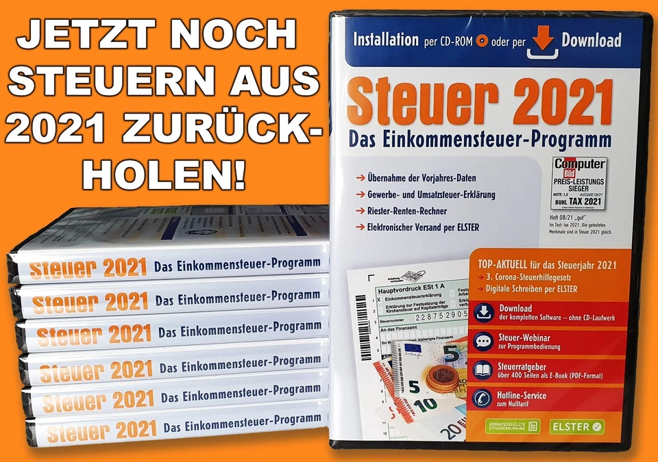 Ullmann Medien Steuer Sparen 2021 für Steuererklärung 2020 Software