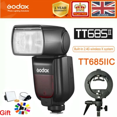 Godox TT685II C TTL HSS 2,4G fotocamera flash Speedlite + staffa tipo S per Canon UK