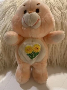 Vintage Care Bears 13" FRIEND BEAR Sun Flower Heart Peach Color Kenner 1983 - Bild 1 von 7