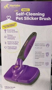 Hertzko Slicker Dog Brush: Ultimate Self-Cleaning Dog and Cat Brush Free P&P - Picture 1 of 4
