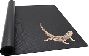 Reptile Carpet Bedding, 17.7 X 78.7 Inches, Cuttable Substrate Liner, Black - Picture 1 of 12