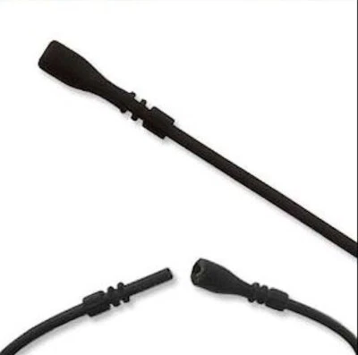 Necklace Cord, Silicone Rubber (20) Black 18" Long with Locking Clasp 2mm Thick - Image 1 of 4