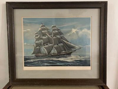 Litografía enmarcada firmada original de Richard Linton-Australiana envío encuadernado en China Foto 1 de 4