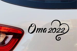 Auto Aufkleber Autoaufkleber Oma 2024 2023 2022 2021 Jahr Herz Enkel Jahreszahl - Bild 1 von 3