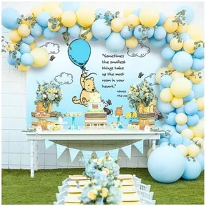 Pastel Balloon Garland Arch Kit with 100 pcs Blue and Yellow Balloons DIY Bal... - Picture 1 of 7