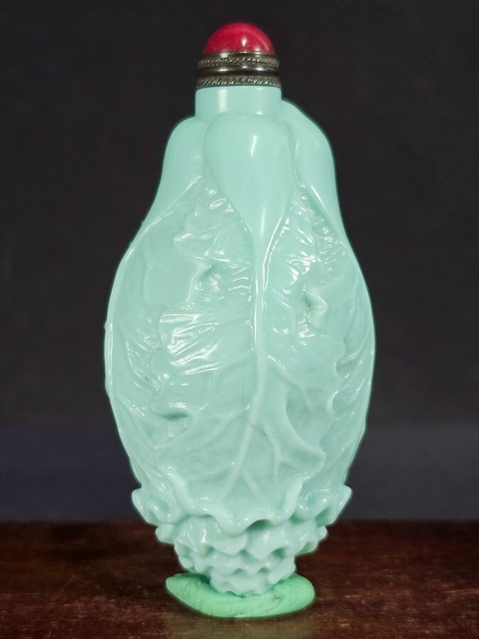 蓝色古董原始1940 年后中国风鼻烟壶| eBay