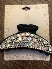 Black Rhinestone Hair Claw Bling Noir